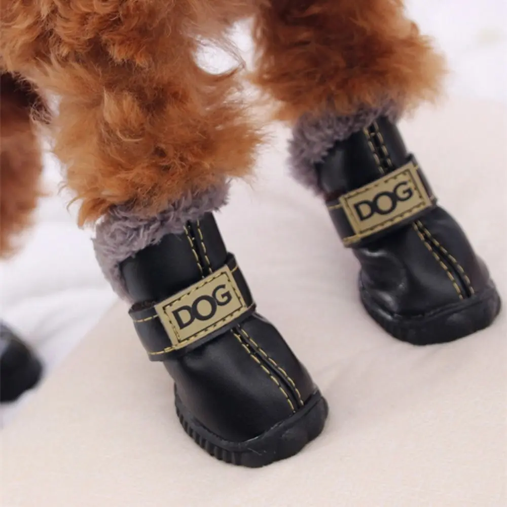 Botas de Neve para Cães de PU com Sola Antiderrapante 4 Peças - Imagem 3