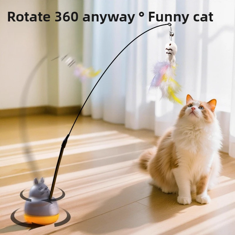 Vara de Brinquedo para Gatos com Pena e Fio de Aço - Imagem 3
