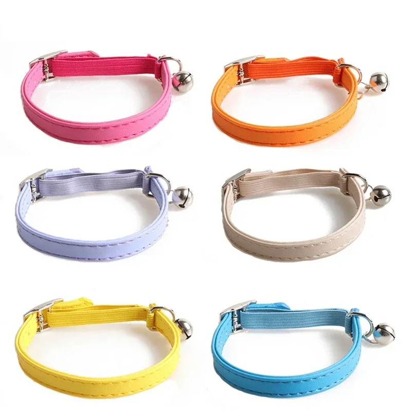 coleira para gatos ajustável com sino