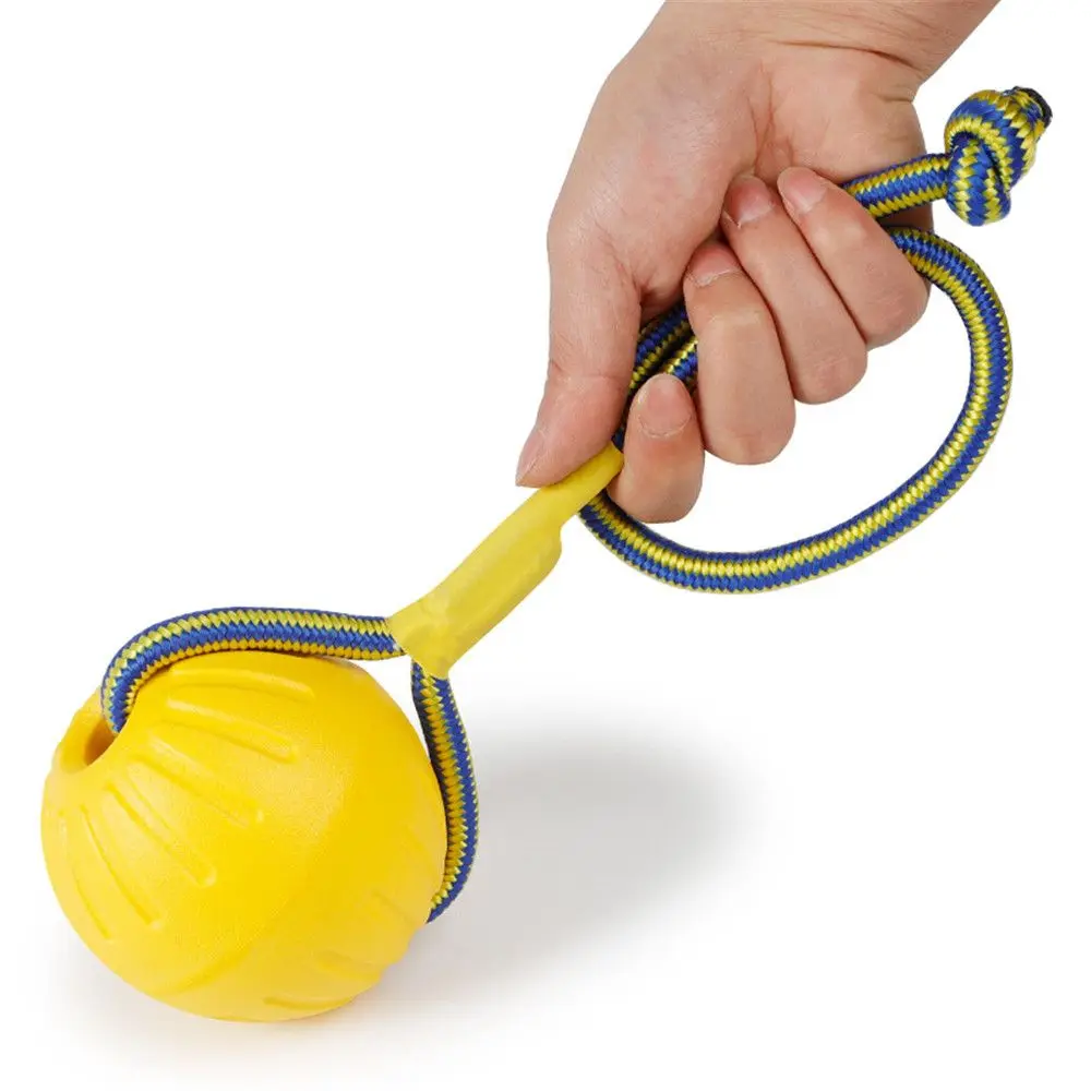 Bola de Borracha para Cães EVA 7 cm Amarela para Treinamento - Imagem 2