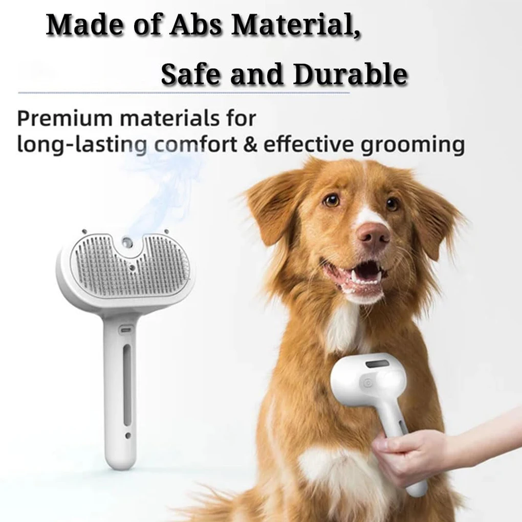 Escova a Vapor para Pets 3 em 1 Recarregável USB para Cães e Gatos - Imagem 2