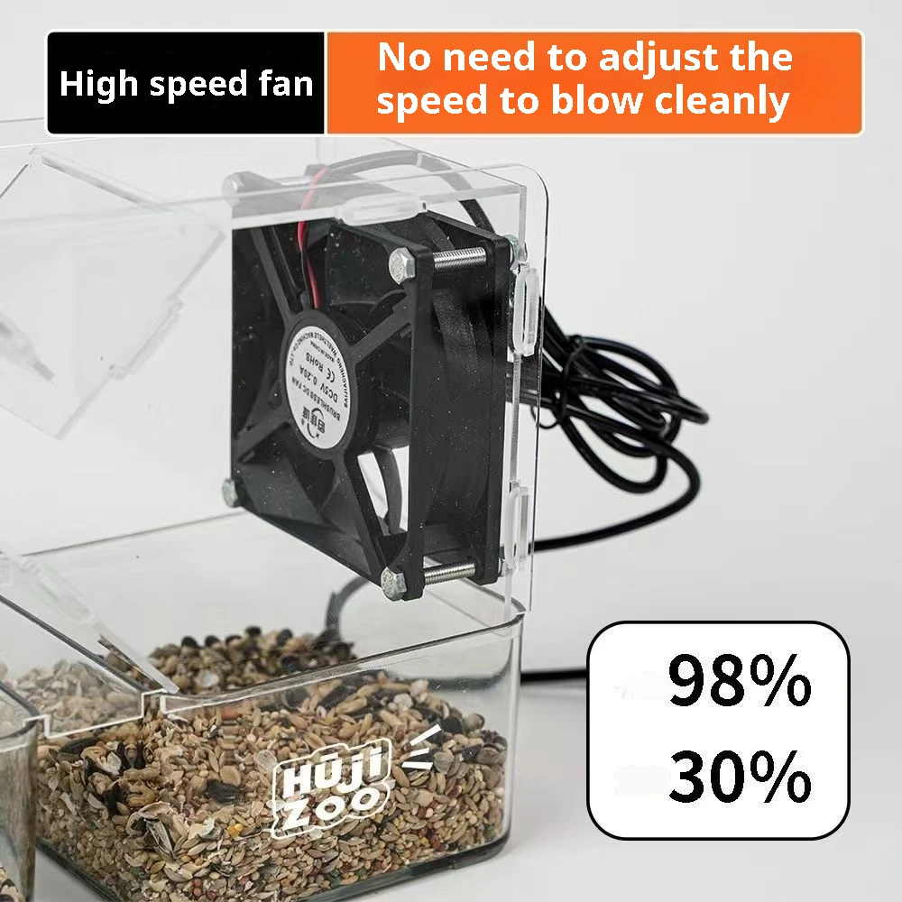 Separador de Sementes para Pássaros Acrílico Lavável Transparente - Imagem 3