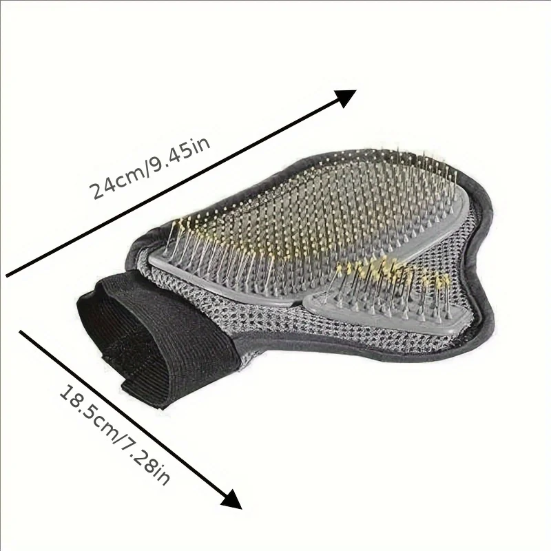 Luva Removedora de Pelos para Cães e Gatos com Pontas de Massagem 24x18,5cm - Imagem 5