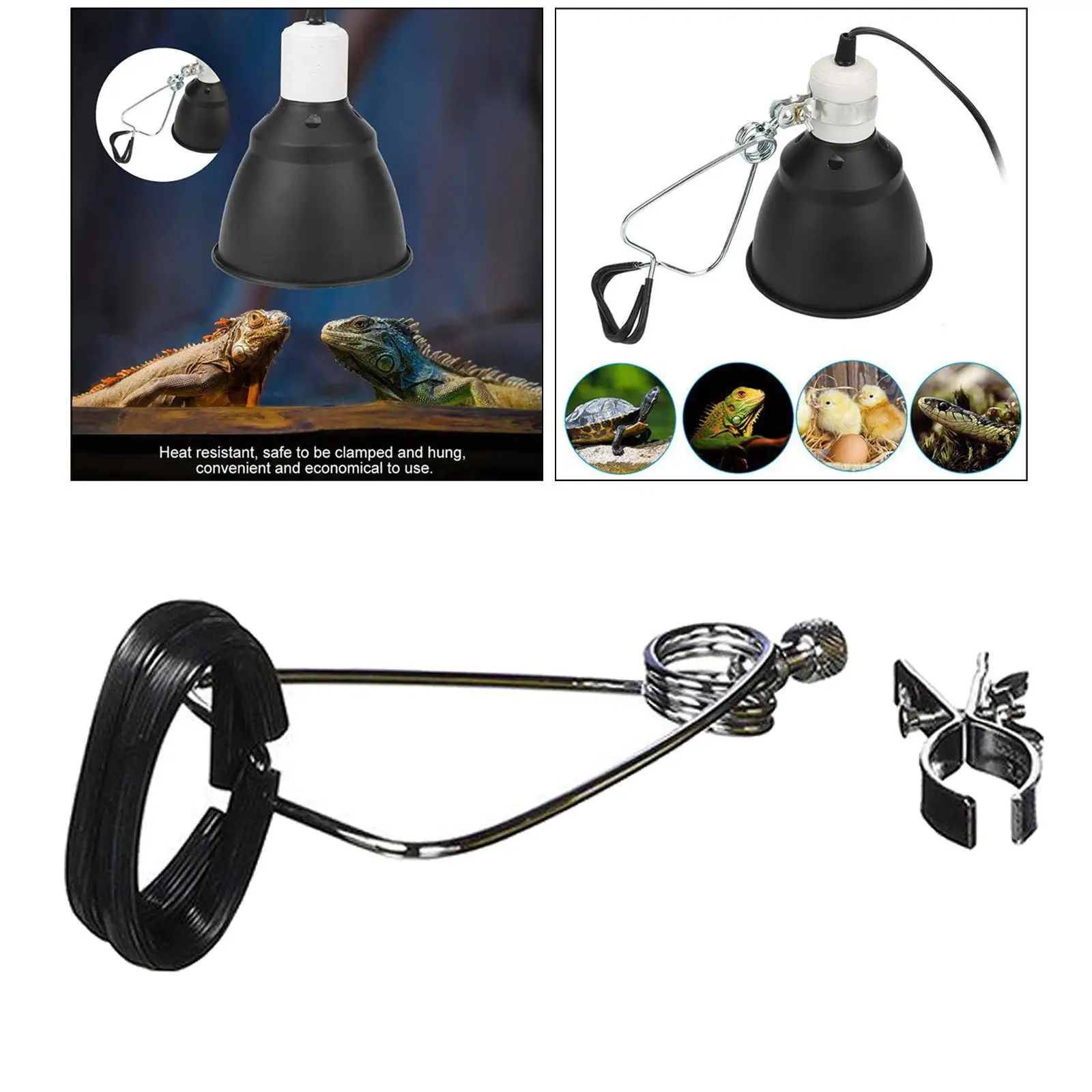 Suporte para Lâmpada de Réptil com Grampo e Soquete Cerâmico - Image 4