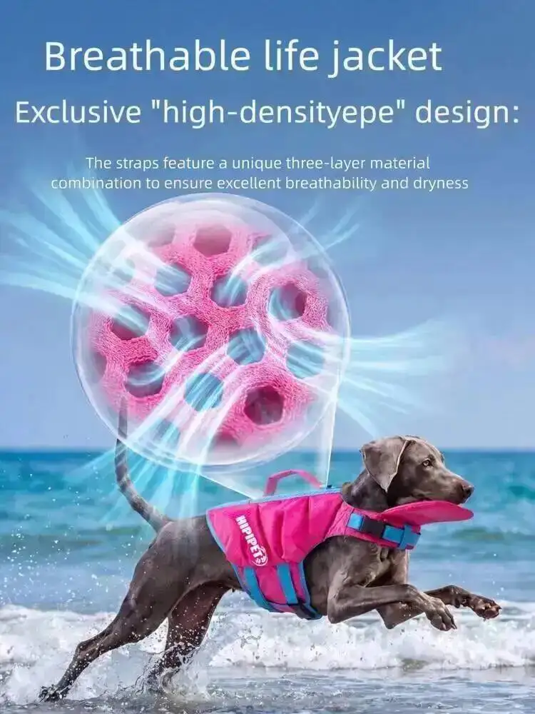 Colete Salva-Vidas Ajustável para Cães de Alta Flutuabilidade - Image 4