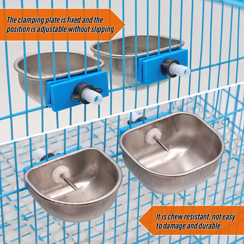 Bebedouro Automático para Coelho de Aço Inoxidável com Fixação - Imagem 2