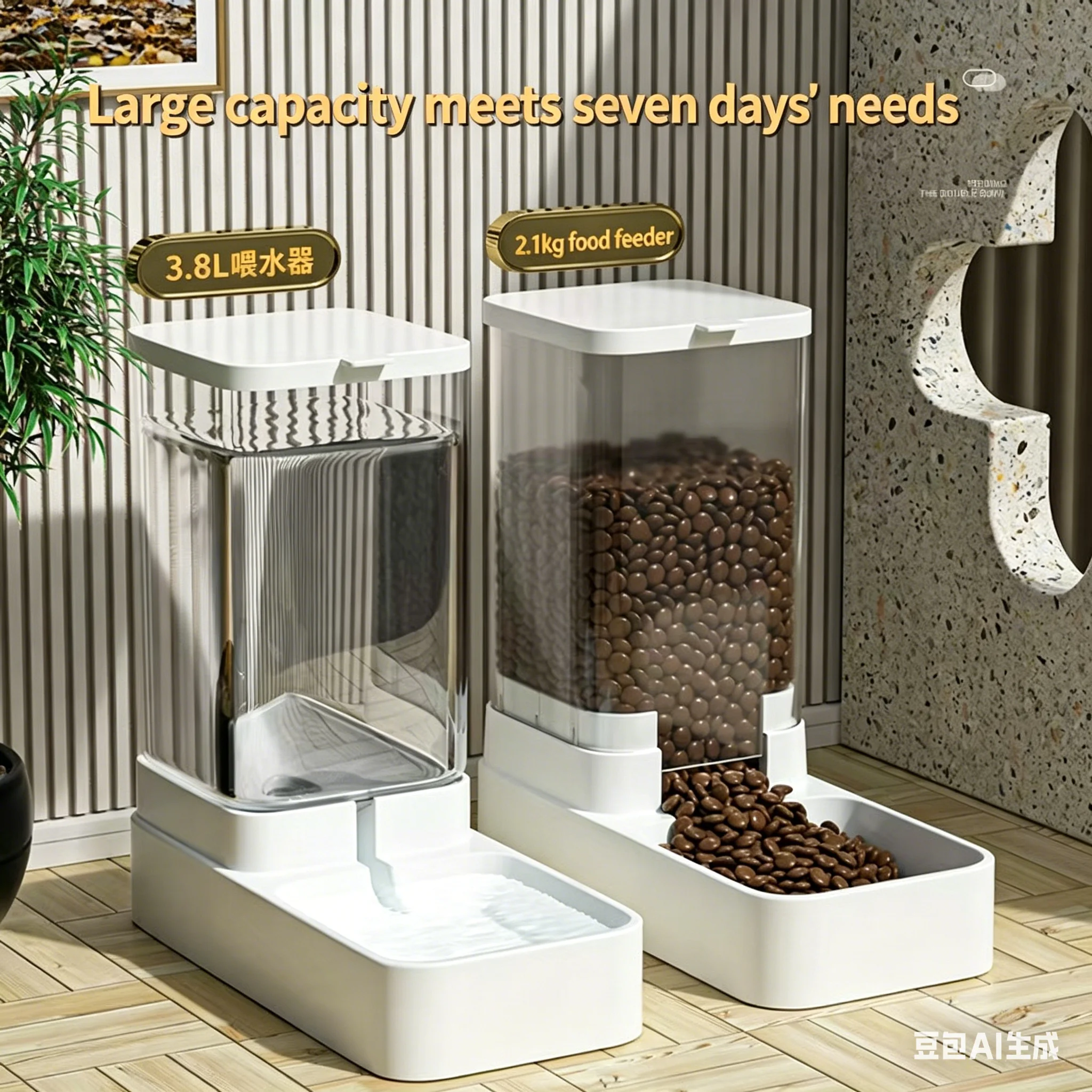 Dispensador de Água e Ração para Gatos e Cães Automático - Imagem 3