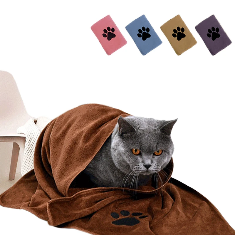Toalha Microfibra para Cães e Gatos 35x75cm Super Absorvente - Imagem 2