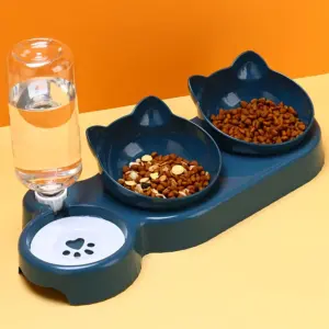 tigela tripla para gatos