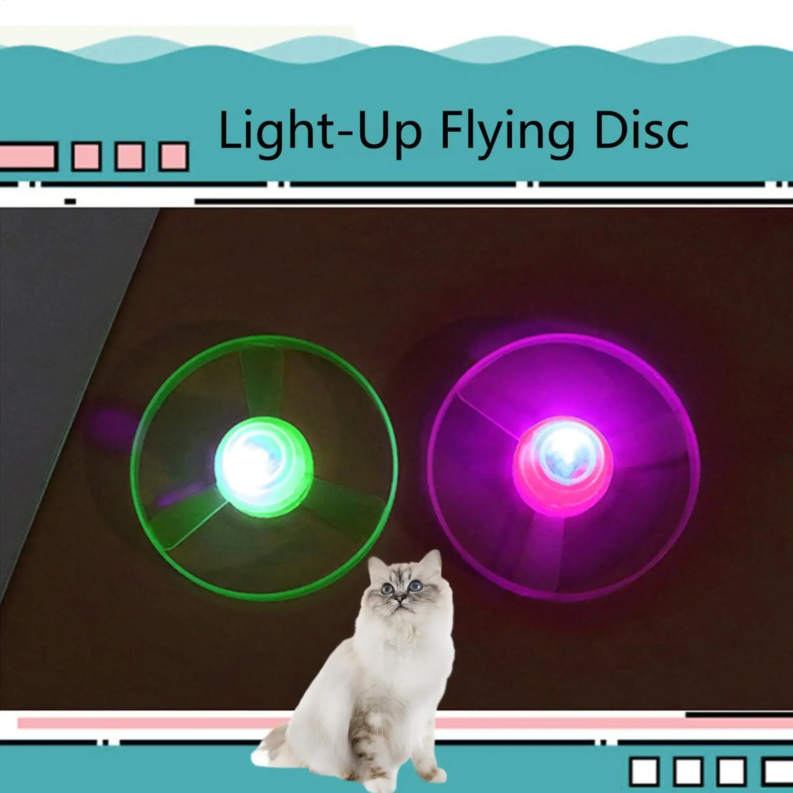 Lançador de Disco Voador para Gatos e Cães com LED Luminoso - Imagem 4