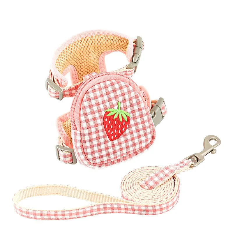Arnês com Mochila para Gatos e Cães Pequenos Ajustável no Pescoço e Peito - Imagem 6