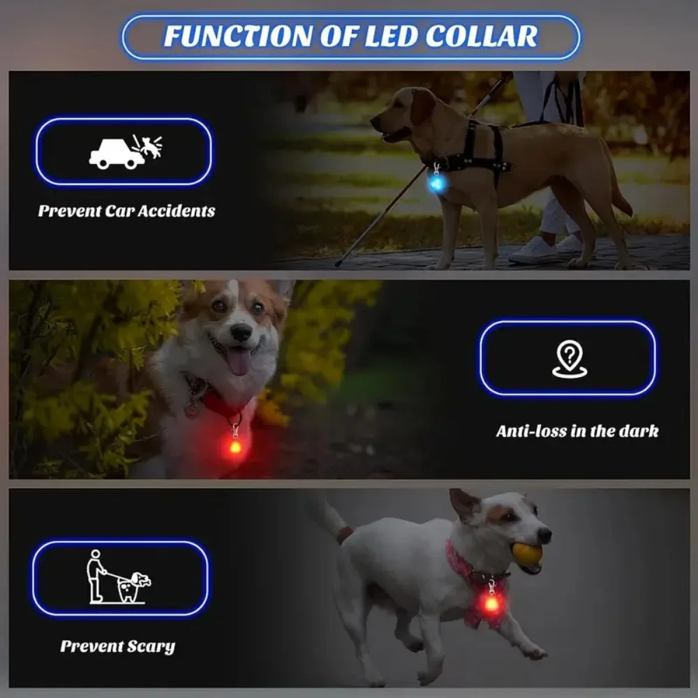 Pingente LED para Coleira de Cães Impermeável para Passeio Noturno - Imagem 5