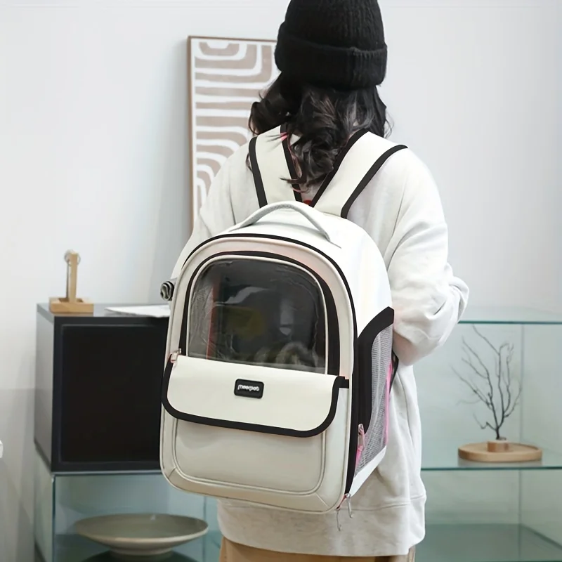 Mochila para Transporte de Cães e Gatos Transparente com Visão Ampla - Image 6
