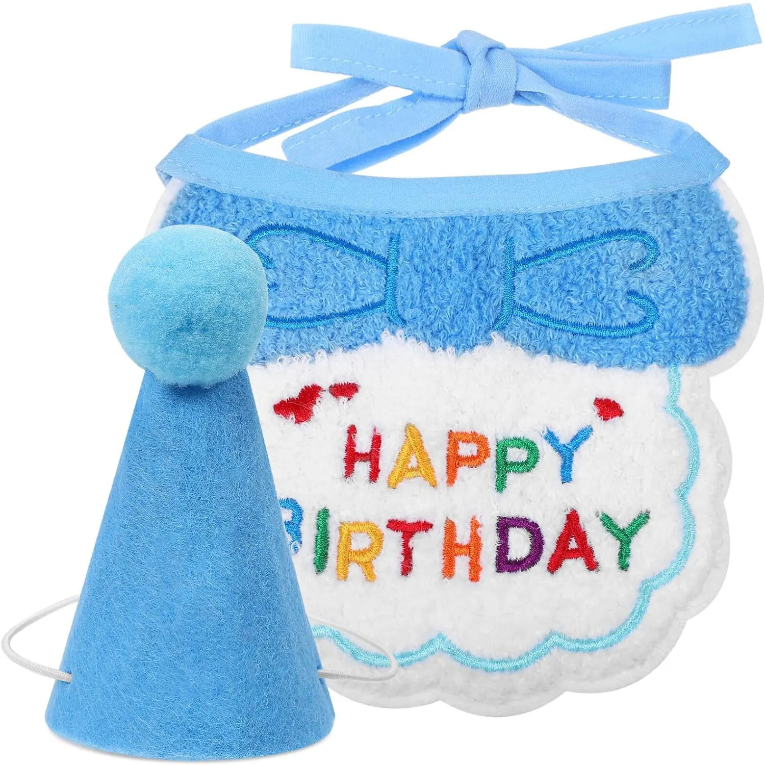 bandana e chapéu de aniversário para pet