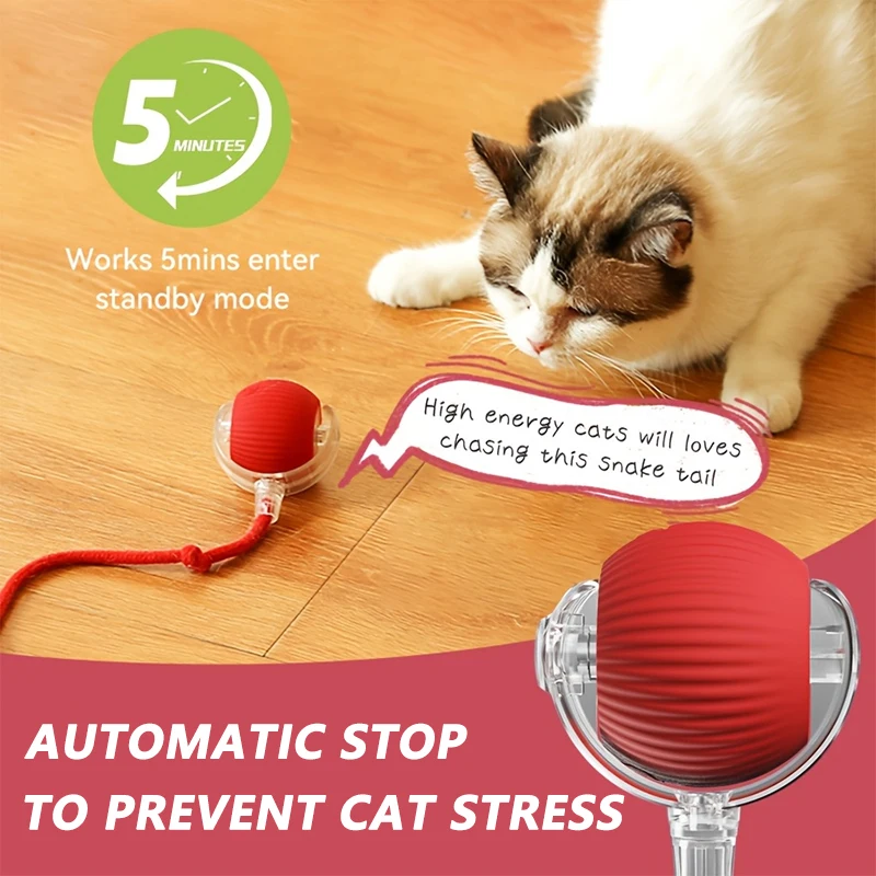 Bola Interativa para Gatos Recarregável USB com Sensor Inteligente - Imagem 2