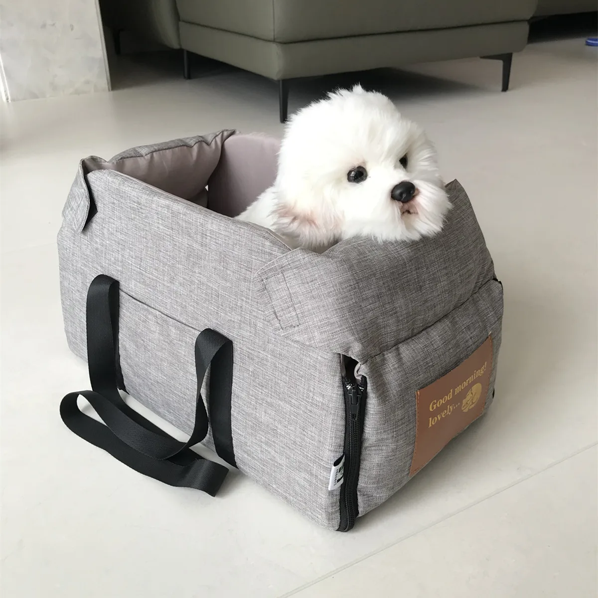 Assento de Carro para Cães e Gatos Pequenos Portátil Lavável - Imagem 3