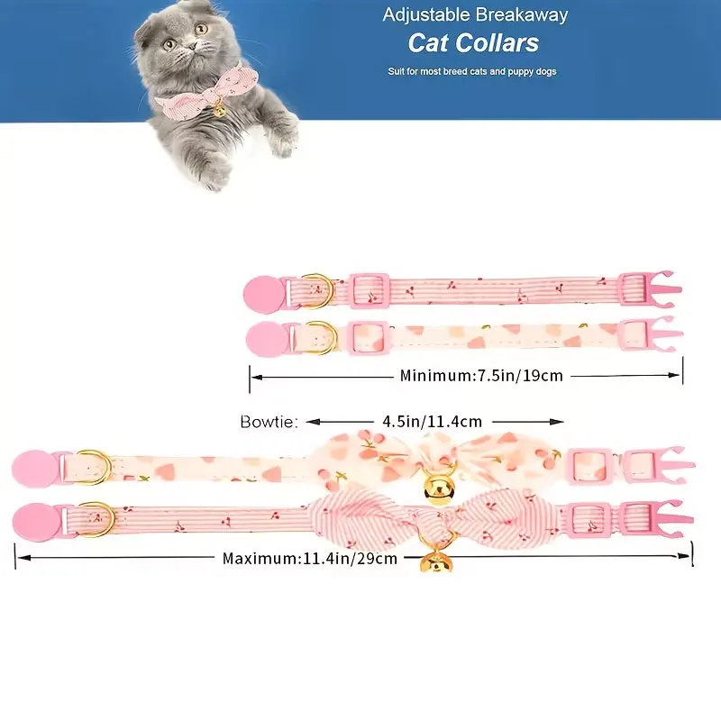 Coleira Ajustável para Cães e Gatos Pequenos Estilosa - Imagem 3