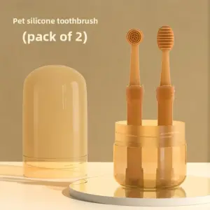 escova de dentes de silicone para cães e gatos