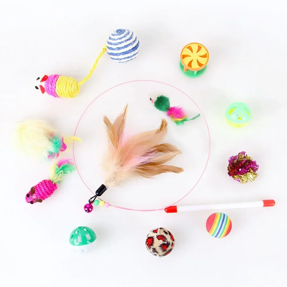 Kit de Brinquedos para Gatos 21 Peças com Ratos e Bolinhas - Imagem 2