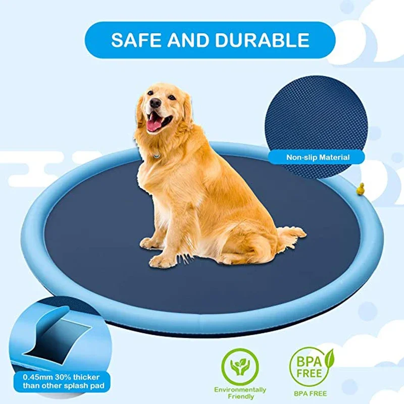 Piscina Chafariz para Cães 150 cm Dobrável para Gramado - Image 6