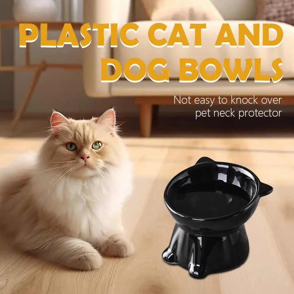 Tigela Elevada para Gatos de Plástico com Base Antiderrapante - Imagem 2