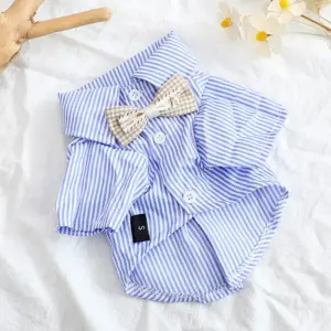 roupa para cães listrada de poliéster