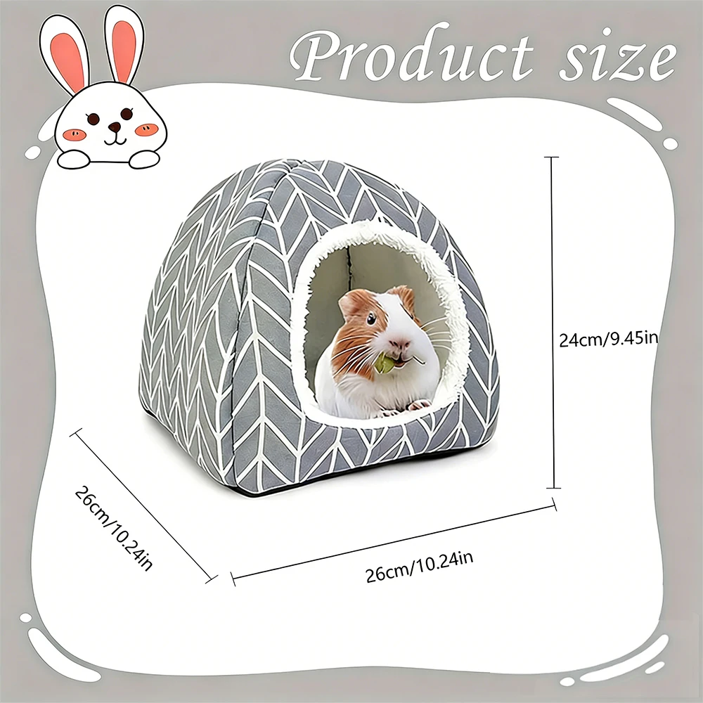 Cama Caverna para Roedores de Pelúcia Lavável Antiderrapante - Image 2