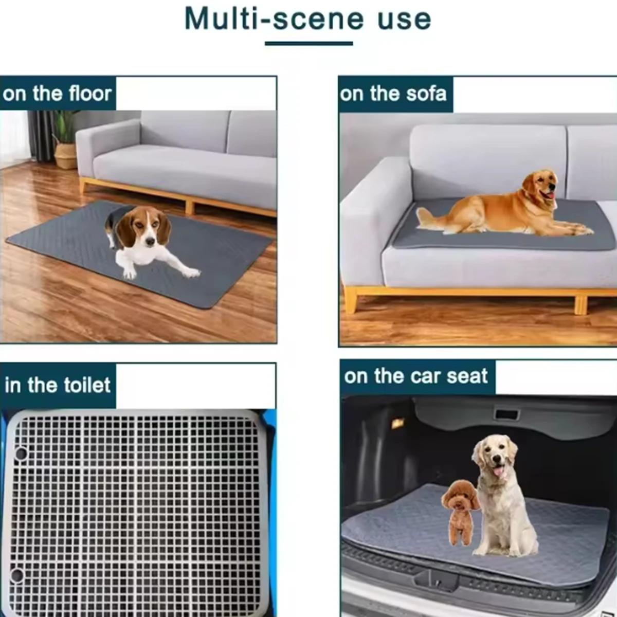 Tapete Absorvente para Cães Reutilizável e Lavável - Imagem 3