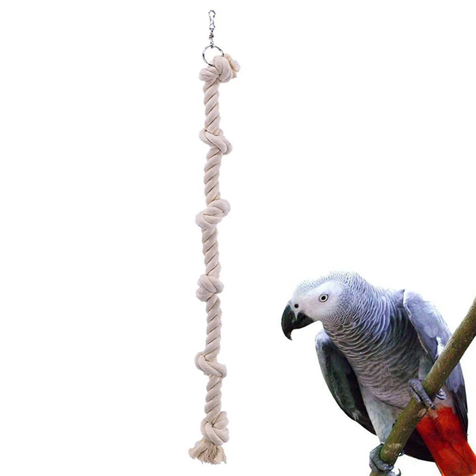 Brinquedo de Escalada para Pássaros de Algodão 40 cm para Gaiola - Image 6