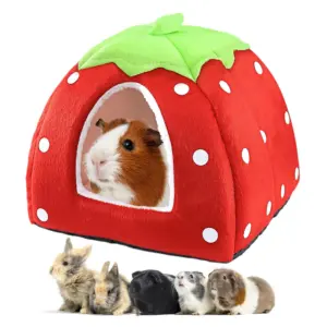 casinha toca para hamster morango