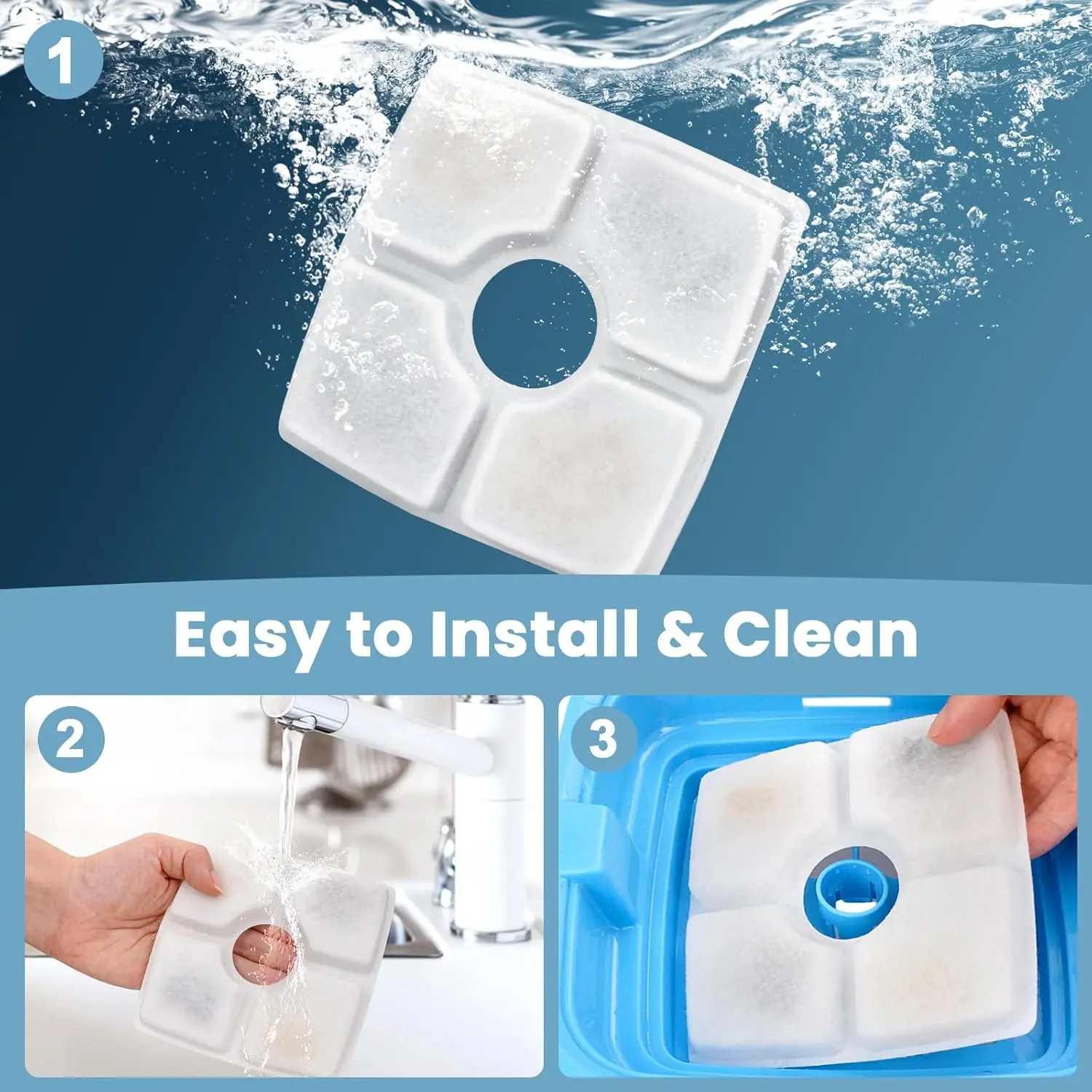 Filtro para Bebedouro de Gatos e Cães 2.5 L com Carvão Ativado - Imagem 6