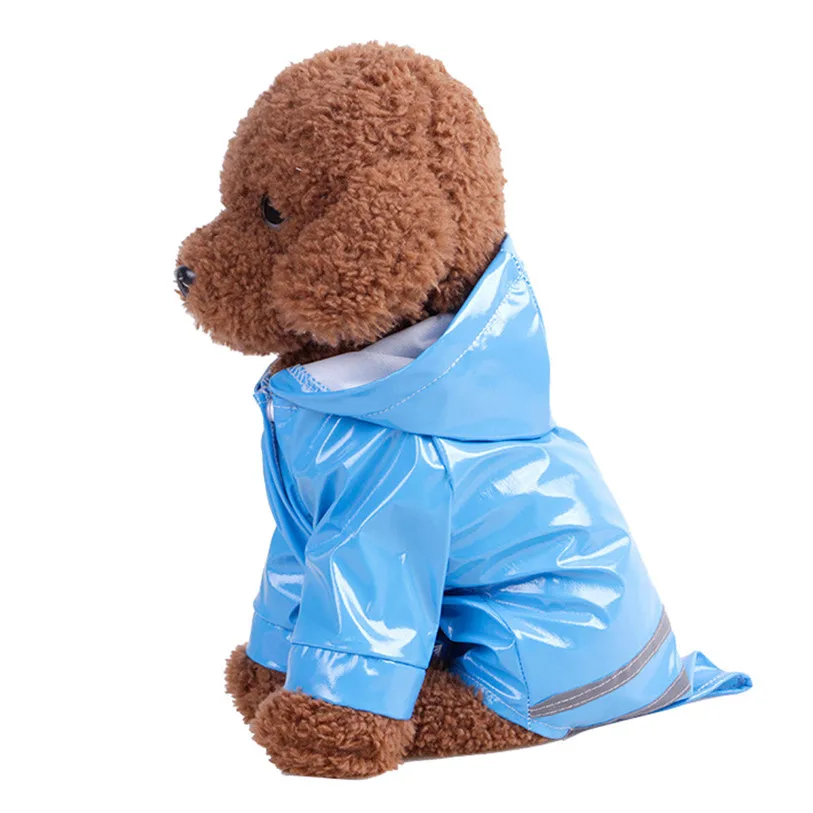Capa de Chuva para Cães e Gatos de PU Impermeável com Capuz - Imagem 5