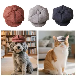 boné retrô para cães e gatos