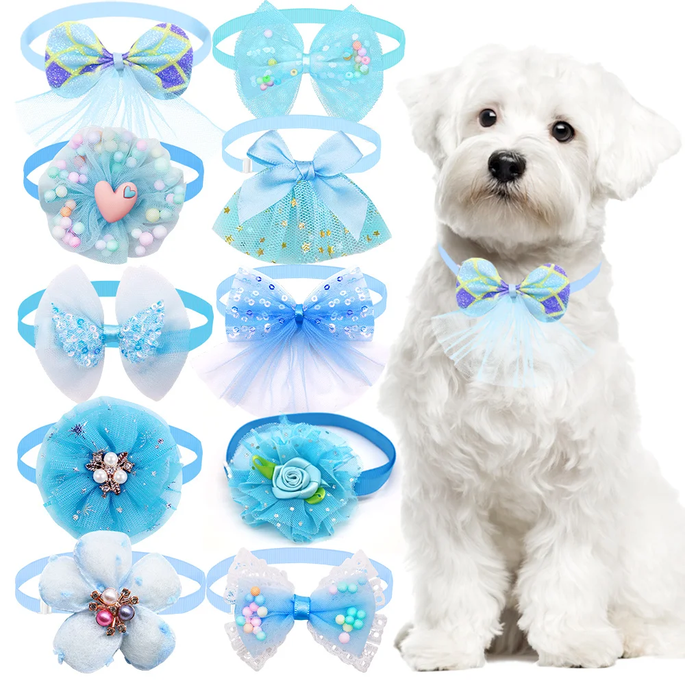 Gravatas Borboleta para Cães e Gatos Pequenos Coloridas 10 Peças Ajustáveis - Imagem 6