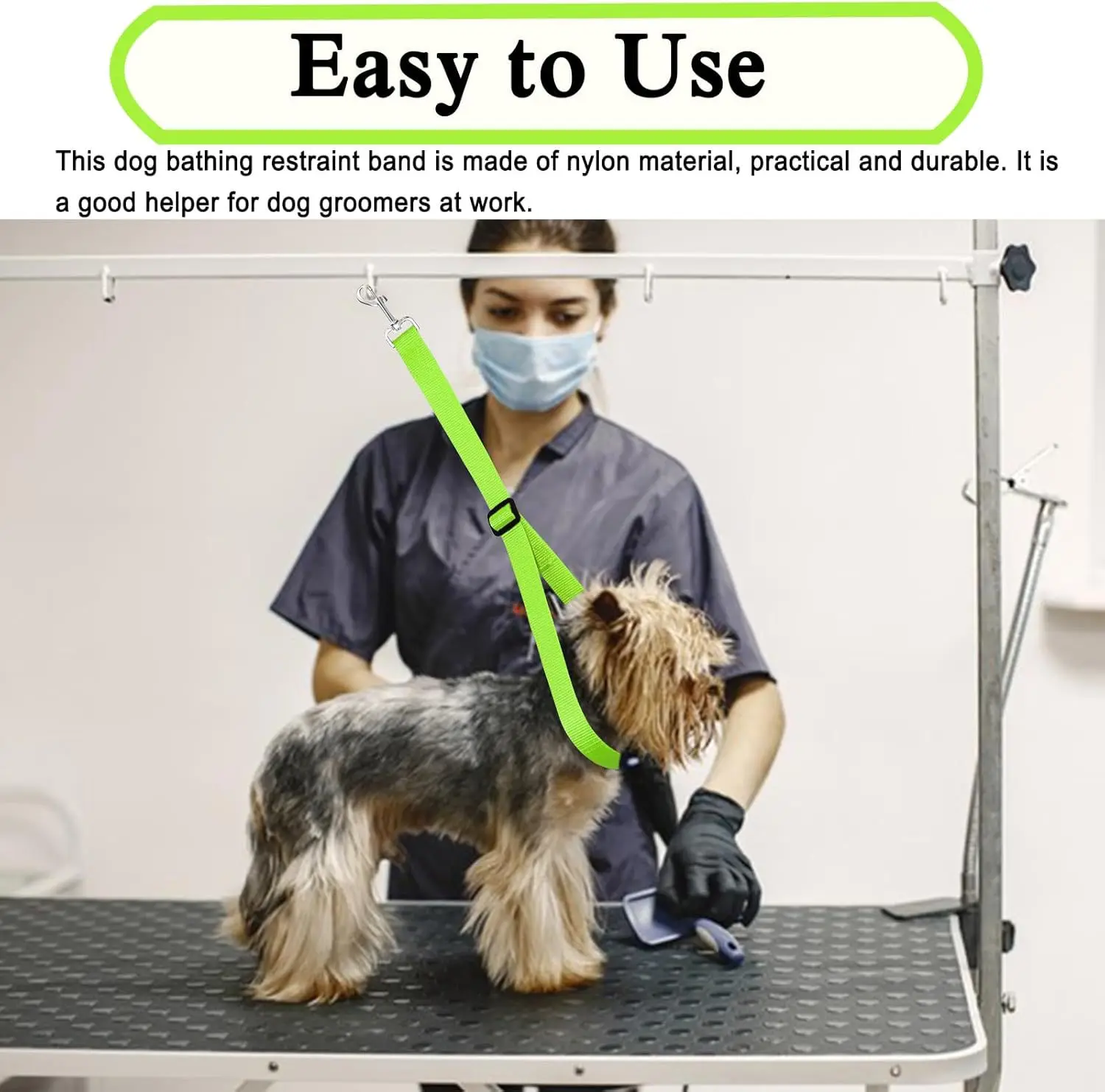 Cinta de Restrição para Banho e Tosa de Cães Ajustável para Mesa - Imagem 4