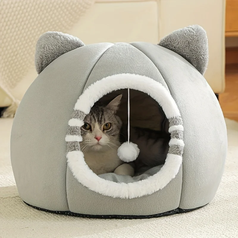 Cama Tenda para Gatos Pequenos e Médios com Design de Caverna - Imagem 2