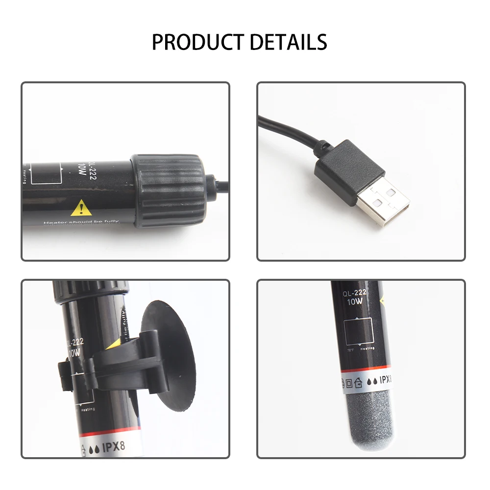 Mini Aquecedor USB para Aquário 10W com Termostato para 2.5L - Imagem 5