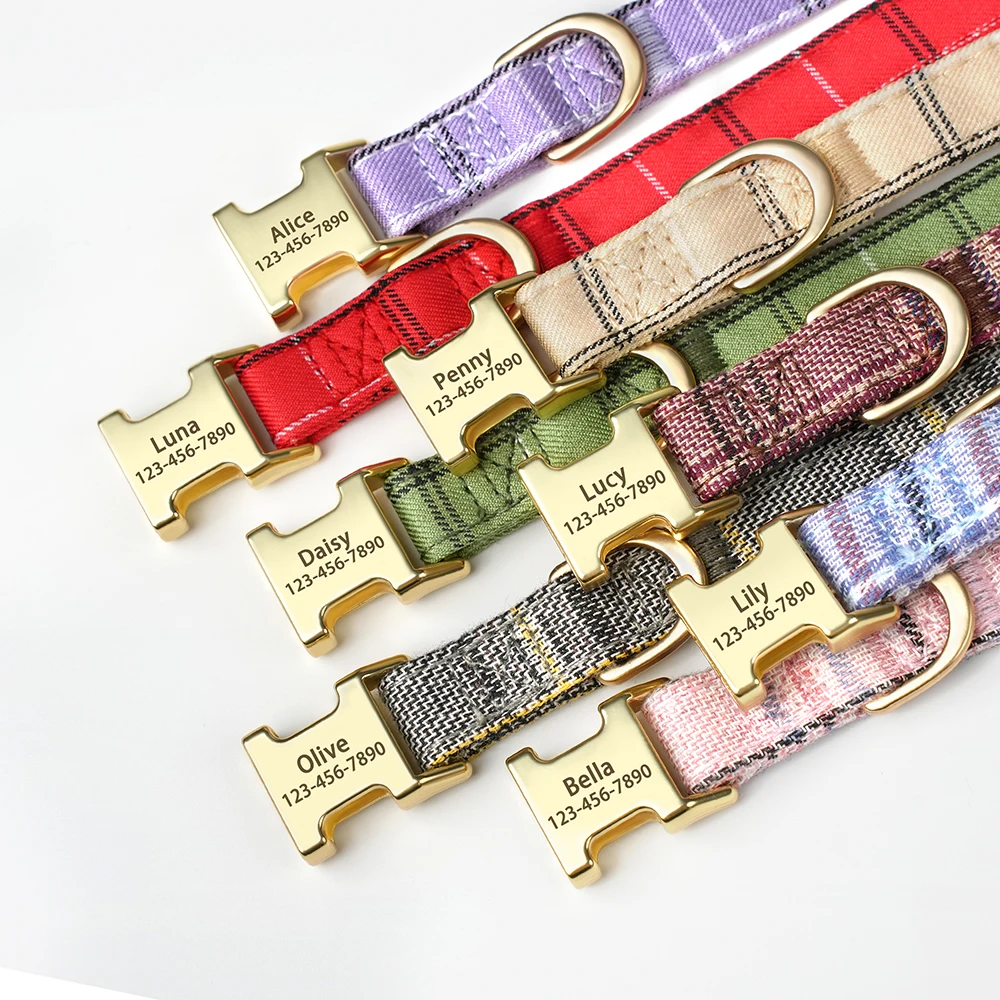 Coleira de Nylon para Cães com Laço e Gravação Gratuita - Imagem 4