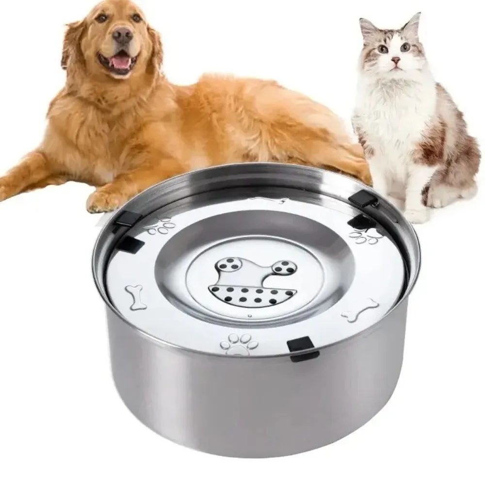 Tigela de Água para Cães em Aço Inoxidável Antiderrapante - Imagem 2