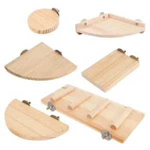 plataforma de madeira para pássaros e hamsters