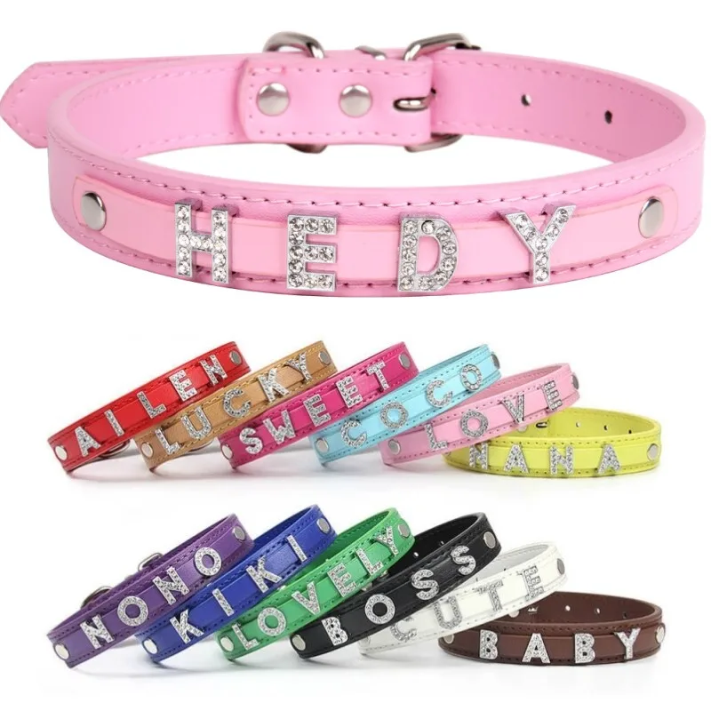 coleira personalizada para cães de couro
