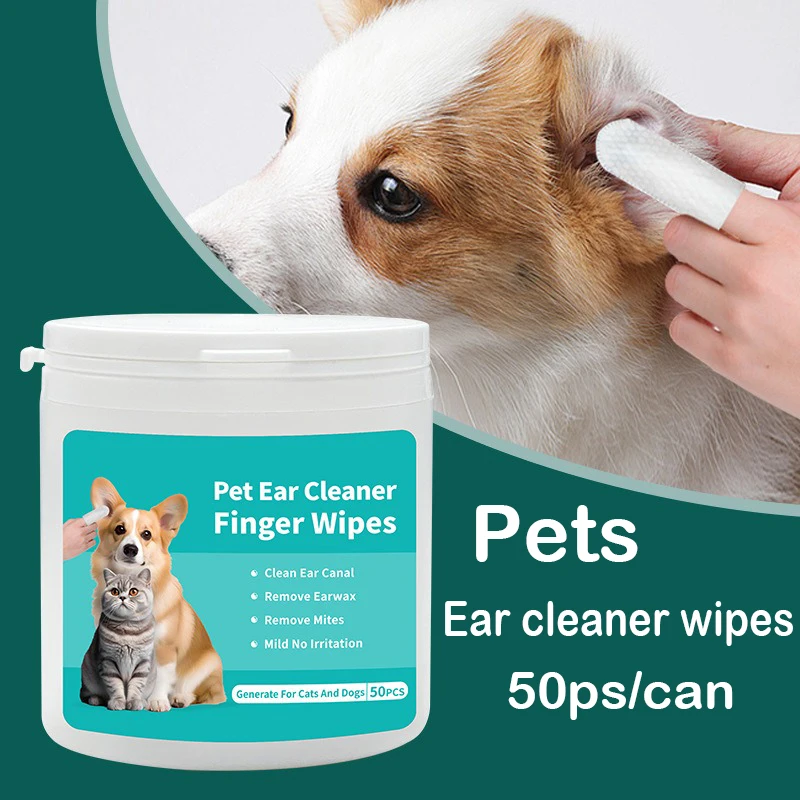 lenços de limpeza de ouvidos para cães e gatos