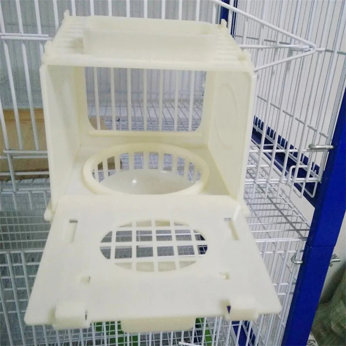 Casinha para Pássaros Branca Plástico com Ninho Removível para Gaiola - Imagem 5
