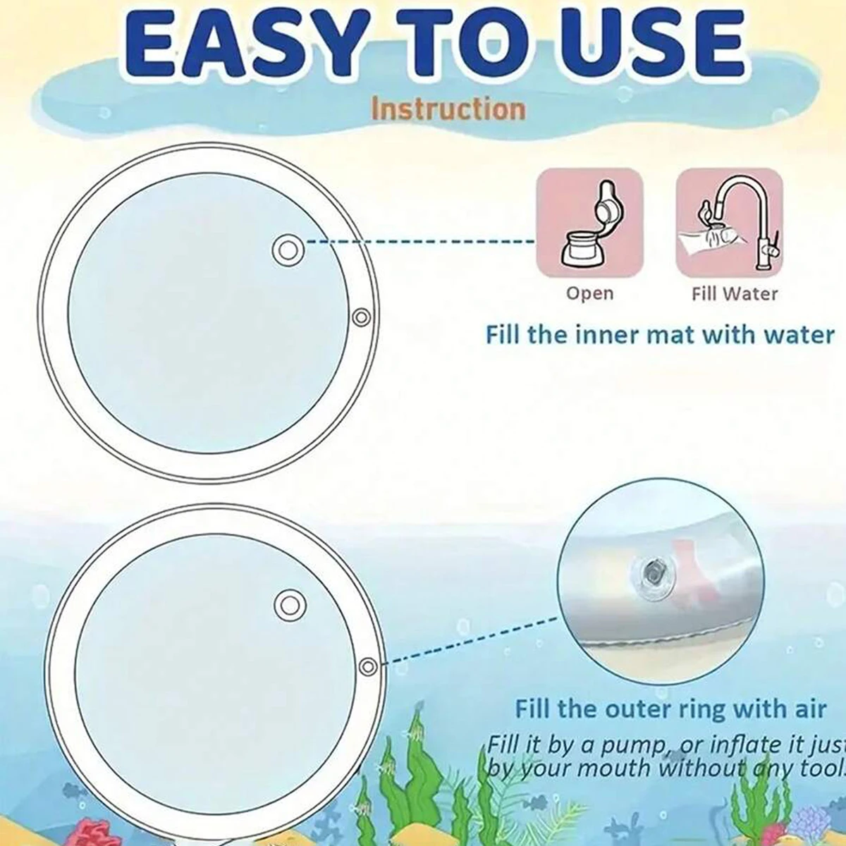 Tapete Refrescante Inflável para Cães e Gatos com Água - Imagem 6