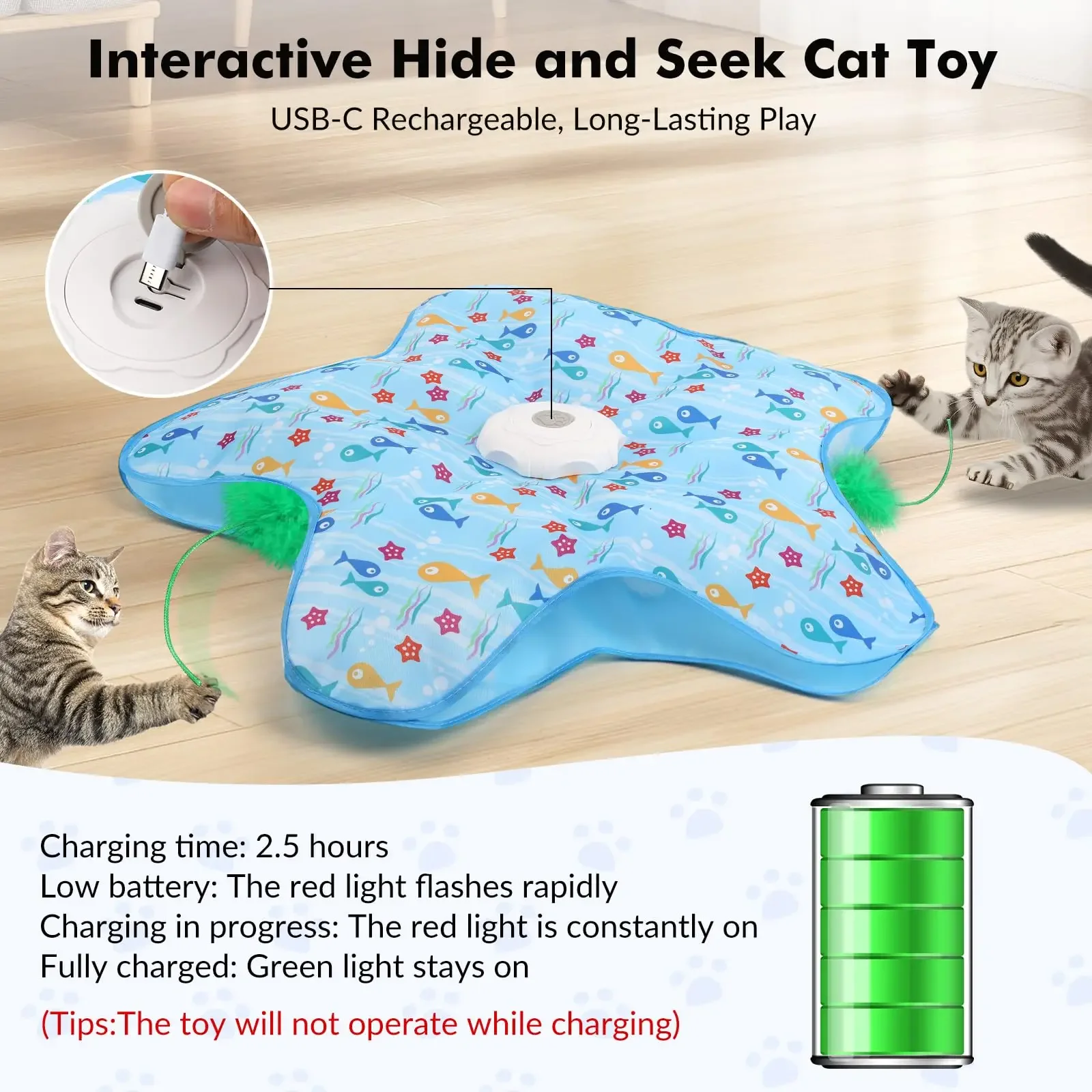 Brinquedo Esconde-Esconde para Gatos com Pena Ativada por Toque - Image 3