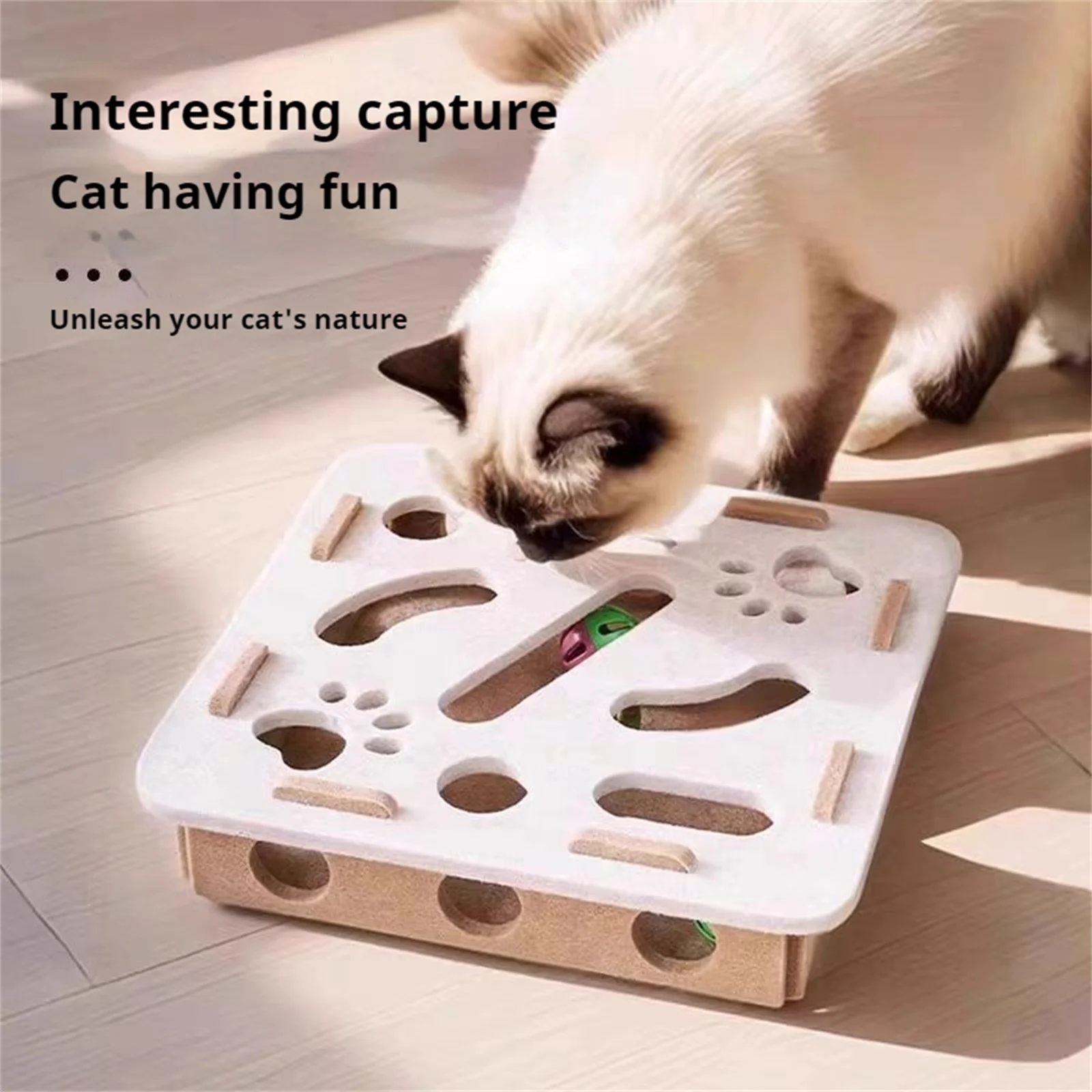 Brinquedo Labirinto para Gatos de Feltro com Sino Interno - Imagem 3