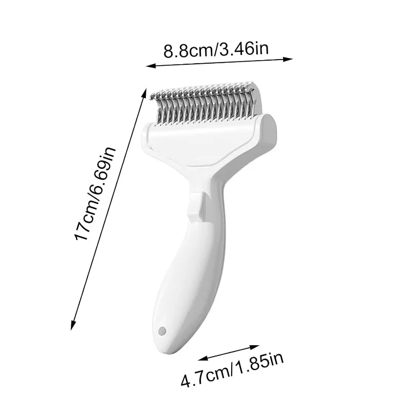 Escova para Cães e Gatos com Dentes Curvados de Aço Inoxidável - Imagem 6