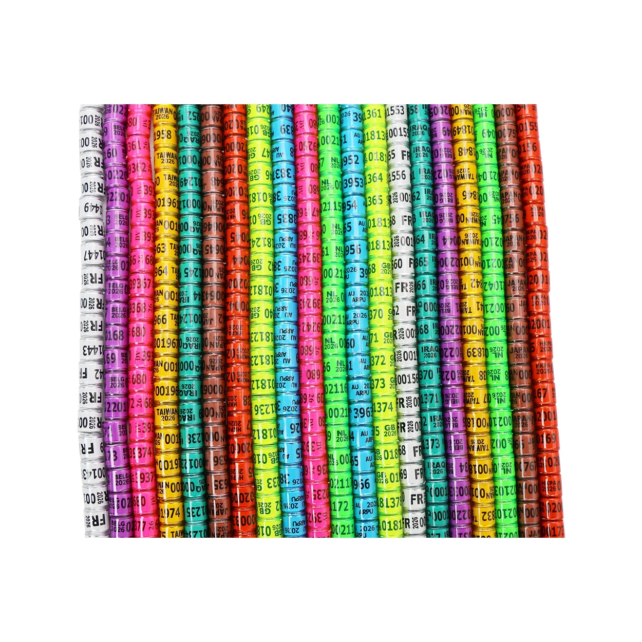 Anel de Identificação para Pombos 8mm Alumínio e Plástico 100 Peças - Imagem 3