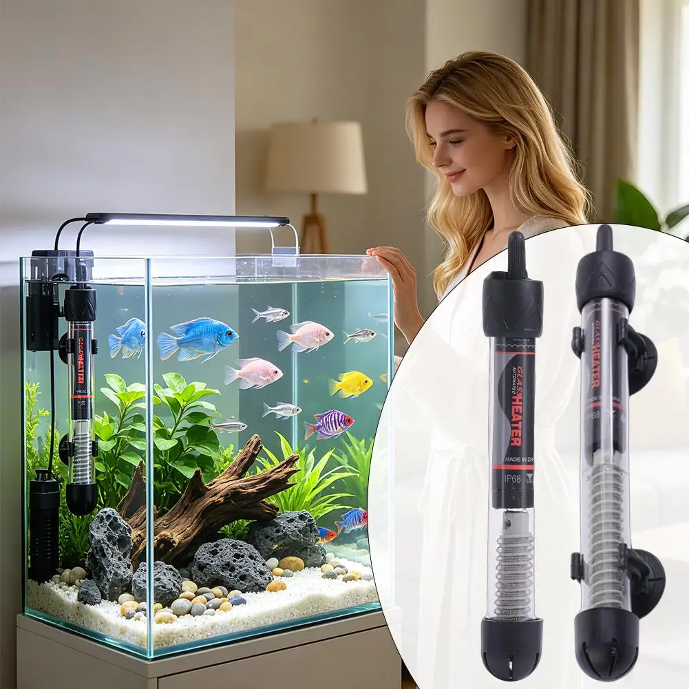 Aquecedor de Aquário com Termostato para Tanque de Peixes 25W a 300W - Imagem 2