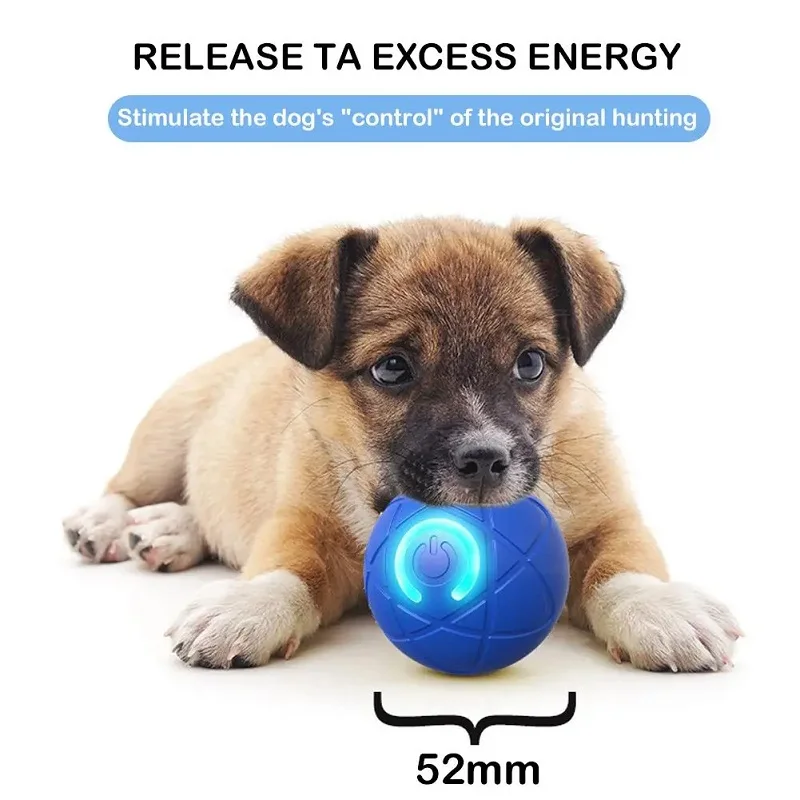 Bola Interativa para Cães e Gatos Pequenos Recarregável USB com Sensor de Obstáculos - Imagem 2